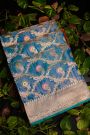 Banarasi Silk Peacock Blue Saree