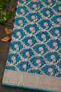 Banarasi Silk Peacock Blue Saree