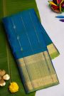 Coimbatore Soft Silk Peacock Blue Saree