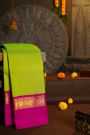 Kancheepuram Silk Parrot Green Saree