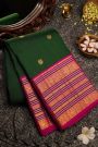 Kancheepuram Silk Bottle Green Saree