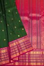 Kancheepuram Silk Bottle Green Saree