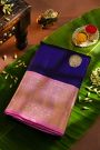 Kancheepuram Silk Navy Blue Saree