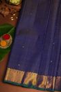 Kancheepuram Silk Navy Blue Saree