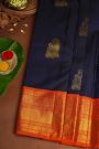 Kancheepuram Silk Navy Blue Saree