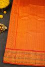 Gadwal Silk Orange Saree