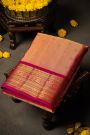 Gadwal Silk Peach Saree