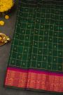 Gadwal Silk Bottle Green Saree