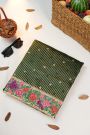 Designer Kora Bottle Green Saree