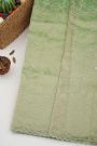 Designer Kora Pista Green Saree