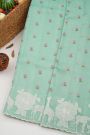 Designer Kora Sky Blue Saree