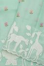 Designer Kora Sky Blue Saree