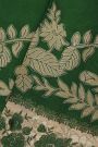 Designer Kora Bottle Green Saree