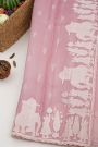 Designer Kora Baby Pink Saree