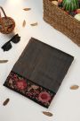 Designer Kora Black Saree