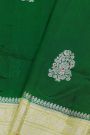 Fancy Matka Silk Bottle Green Saree