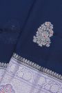Fancy Matka Silk Navy Blue Saree