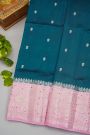 Fancy Matka Silk Teal Blue Saree