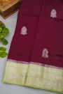 Fancy Matka Silk Maroon Saree