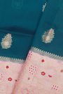 Fancy Matka Silk Blue Saree