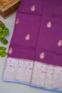 Fancy Matka Silk Purple Saree