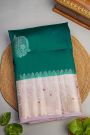 Fancy Matka Silk Peacock Green Saree