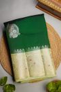 Fancy Matka Silk Bottle Green Saree