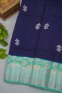 Fancy Matka Silk Navy Blue Saree
