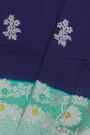 Fancy Matka Silk Navy Blue Saree