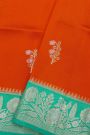 Fancy Matka Silk Orange Saree