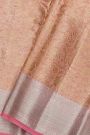Fancy Kora Peach Saree