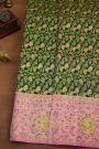 Semi Kancheepuram Silk Bottle Green Saree
