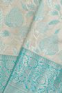 Kancheepuram Tissue Sky Blue Saree.