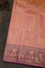Kancheepuram Silk Peach Saree