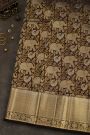 Kancheepuram Silk Dark Brown Saree