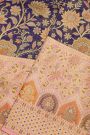 Semi Kancheepuram Silk Navy Blue Saree