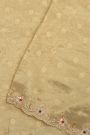 Designer Organza Cream Saree