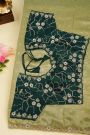 Designer Organza Pista Green Saree