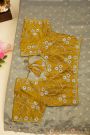 Designer Organza Grey Saree