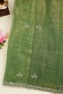 Designer Organza Mehendi Green Saree