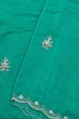 Designer Crepe Rama Green Saree