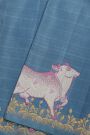 Kancheepuram Silk Ice Blue Saree