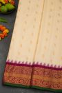 Gadwal Silk Off White Saree