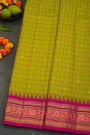 Gadwal Silk Lime Green Saree