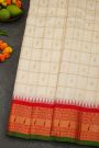 Gadwal Silk Off White Saree