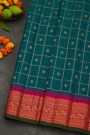 Gadwal Silk Peacock Blue Saree