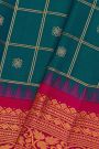 Gadwal Silk Peacock Blue Saree
