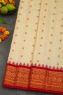 Gadwal Silk Cream Saree