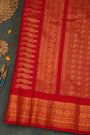 Gadwal Silk Ganga Jamuna Black Saree