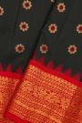 Gadwal Silk Ganga Jamuna Black Saree
